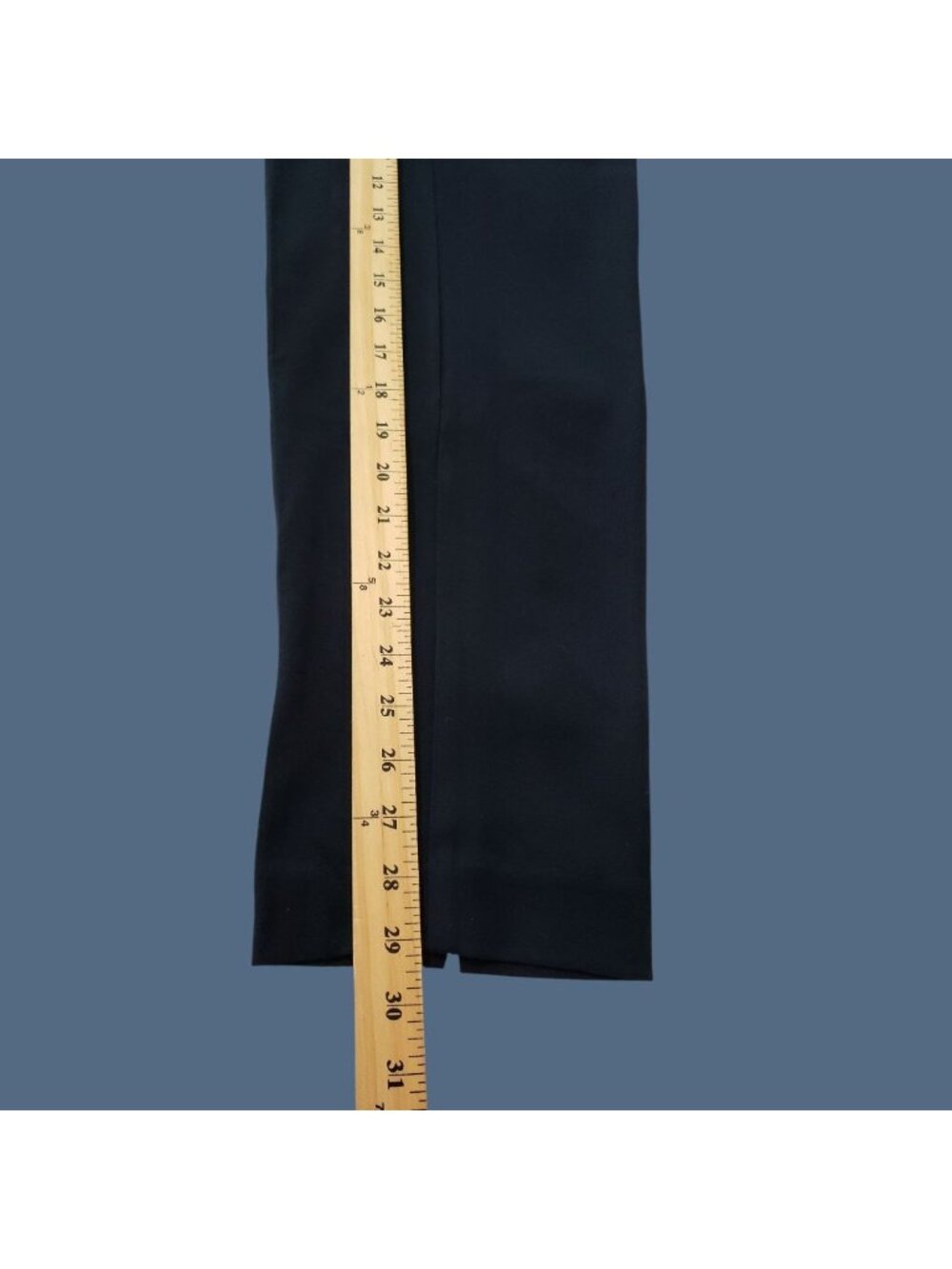 Briggs NY Womens plaited straight Pants Polyester blend Navy Size8 - Picture 8 of 14